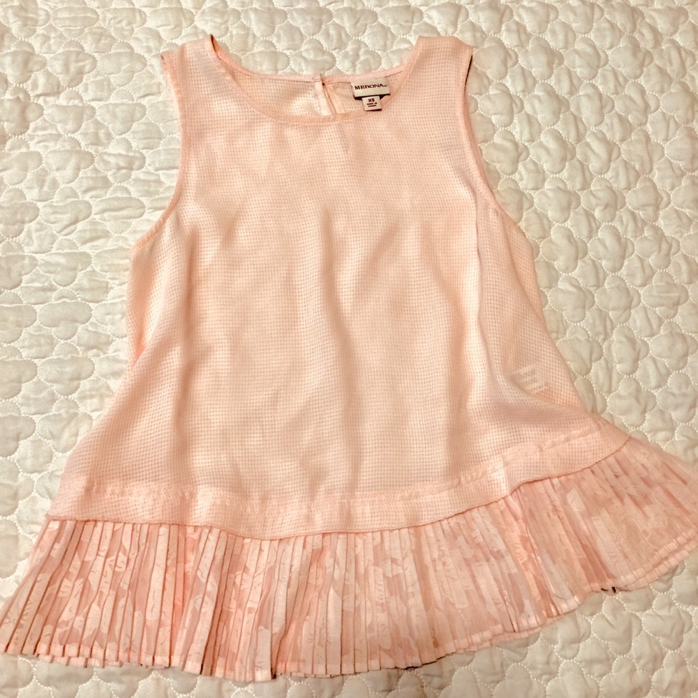 Merona pink ruffles tank